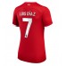Tanie Strój piłkarski Liverpool Luis Diaz #7 Koszulka Podstawowej dla damskie 2023-24 Krótkie Rękawy